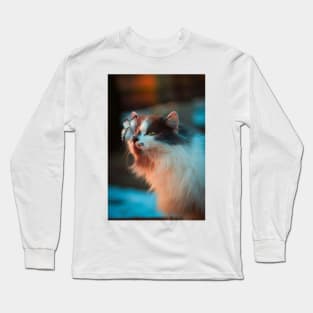 butterfly and a cat Long Sleeve T-Shirt